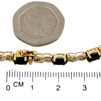 9ct gold Sapphire/Diamond Bracelet